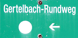 Wegweiser des Gertelbach Rundwegs