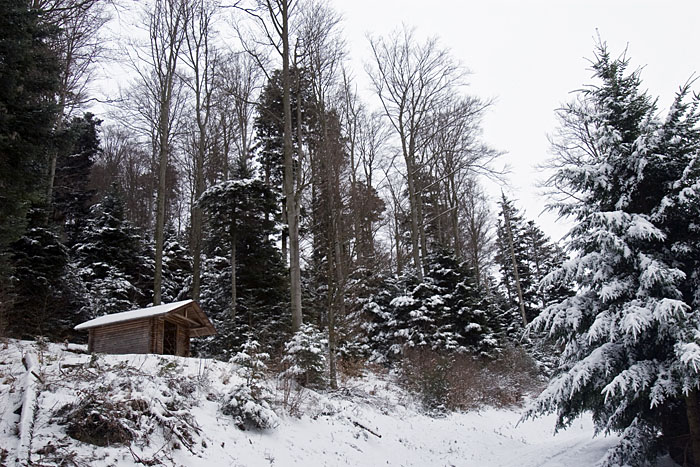 Eine Schutzhütte