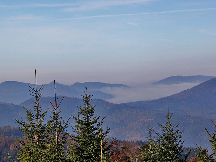 Blick in die nebligen Täler