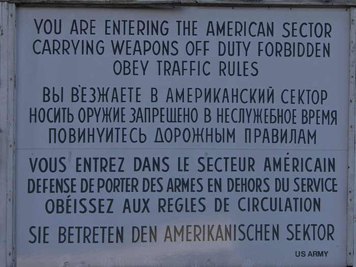 ... am Übergang zwischen dem sowietischen und amerikanischen Sektor