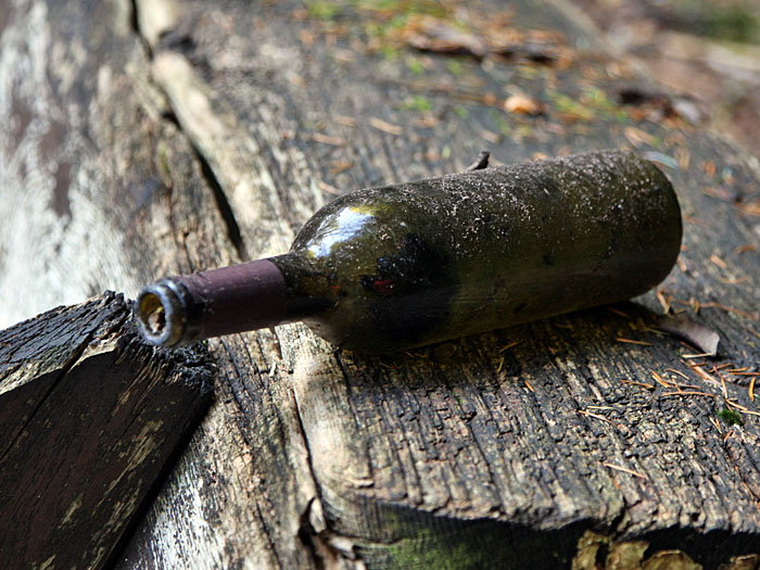 Die Flasche ist auch noch leer ;-)