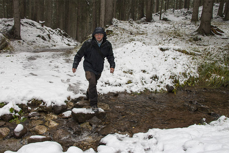 Mittlerweile ist der Schnee in Regen &uuml;bergegangen ...