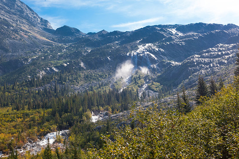 Schmelzwasser des Illecillewaet Gletscher ...