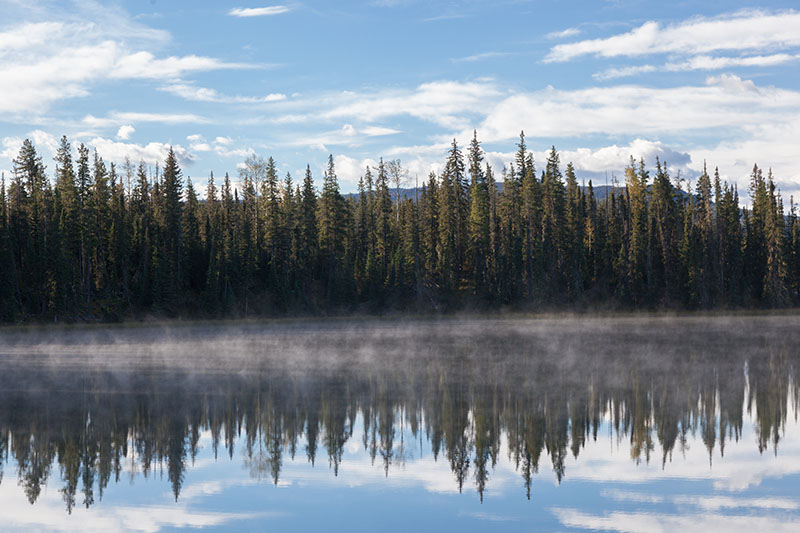 Nebelschwaden &uuml;ber dem See