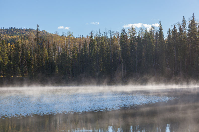 Nebelschwaden &uuml;ber dem See