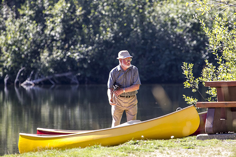 Fertigmachen zum Paddeln