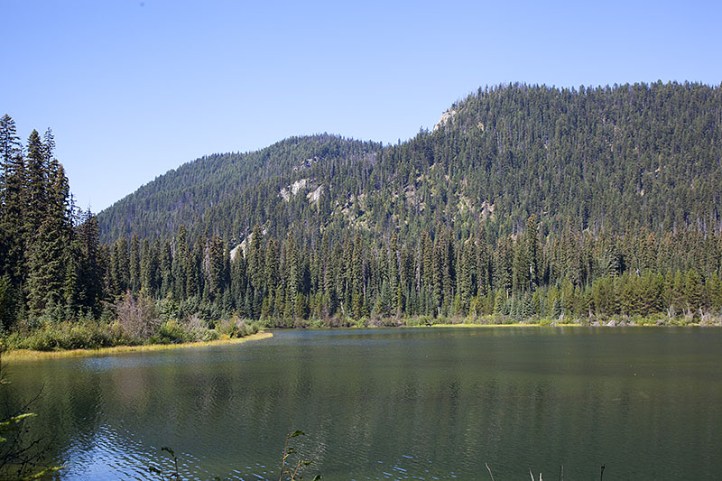 Jetzt sind wir fast ganz um den See gelaufen