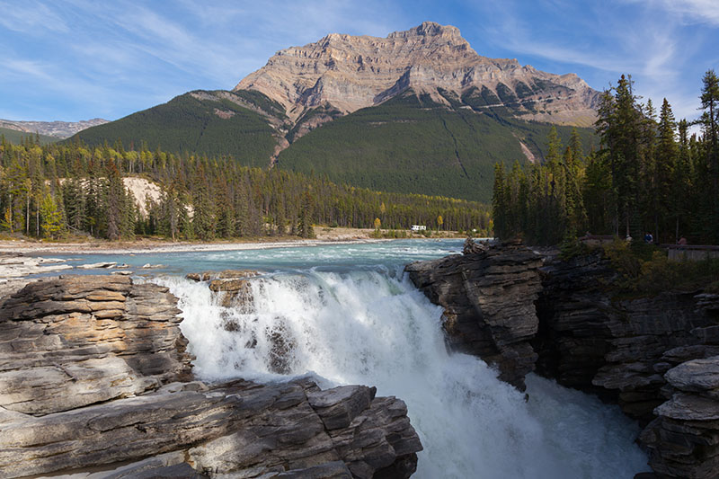 Auf dem R&uuml;ckweg kommen wir an den Athabasca Falls vorbei ...