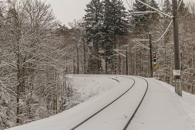 Die Gleise führen mich wieder nach Reichenbach hinauf