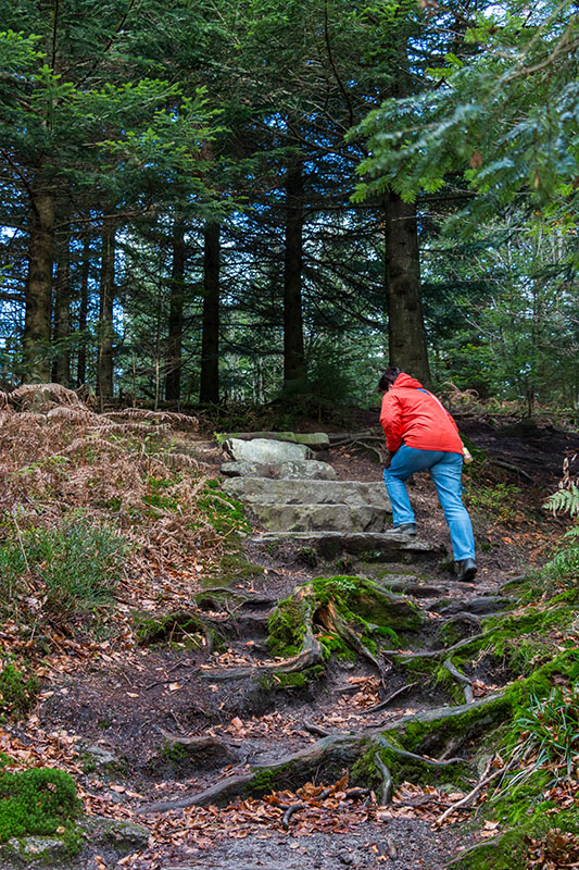 Einer von mehreren steilen Anstiegen