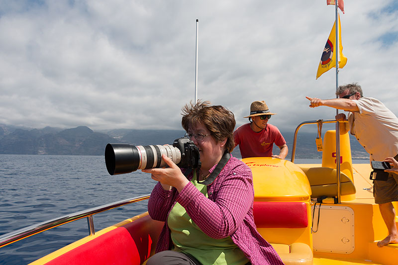 Vroni beim Fotografieren