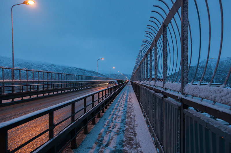 Auf der 1,4 Kilometer langen Brücke