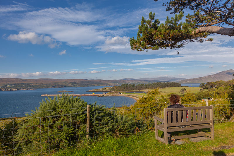 Schöne Aussicht auf den Sound of Rassay und die Isle of Skye