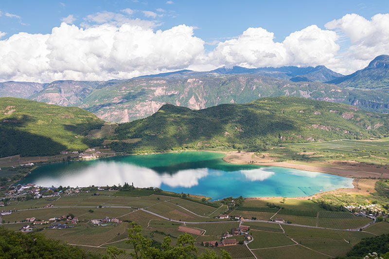 Von hier aus hat man einen schönen Blick über den Kalterer See