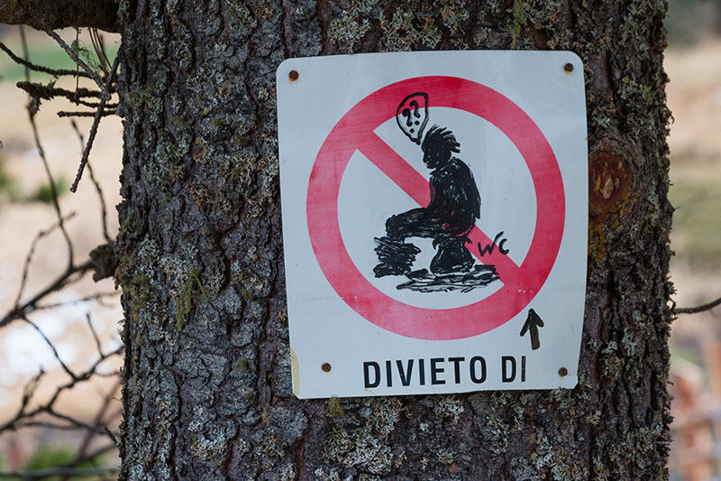 Notdurft verrichten ist hier verboten ;-)