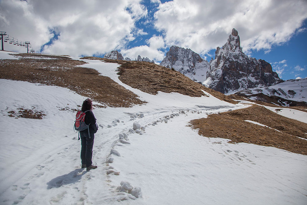 Hier oben herrscht noch der Schnee vor