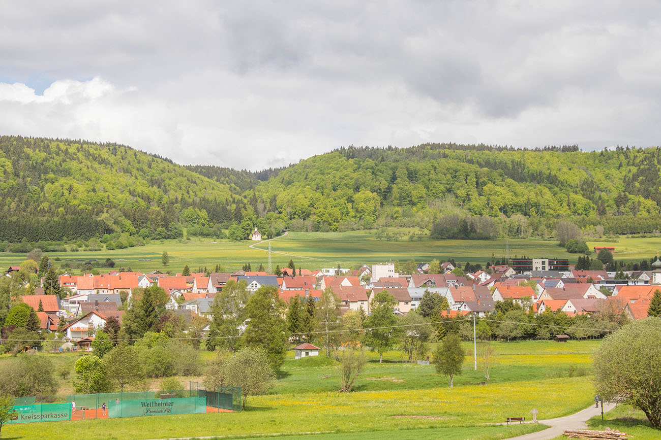 Blick zurück auf Rietheim-Weilheim 