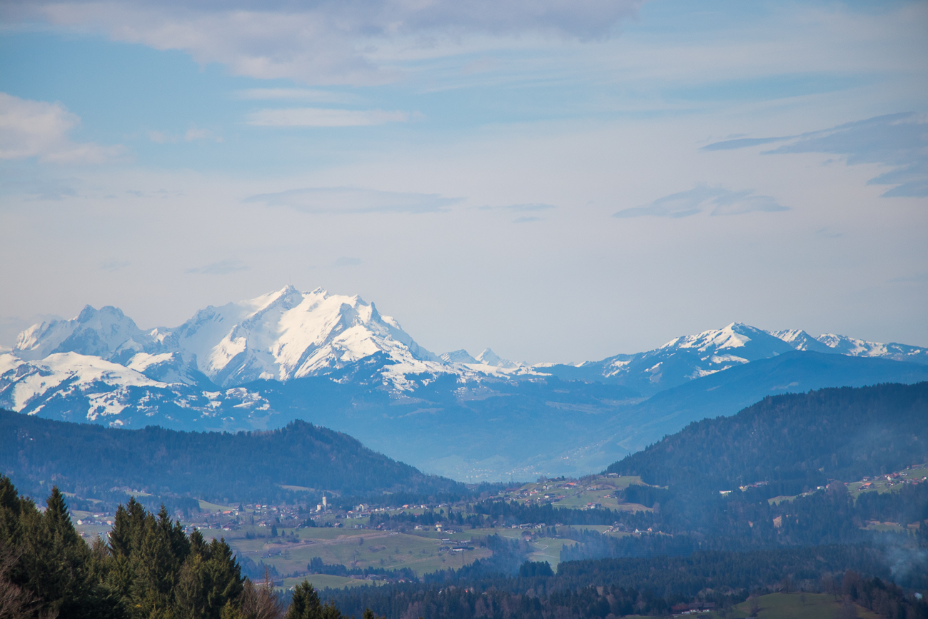 Anfahrt nach Scheidegg: Bergpanorama 
