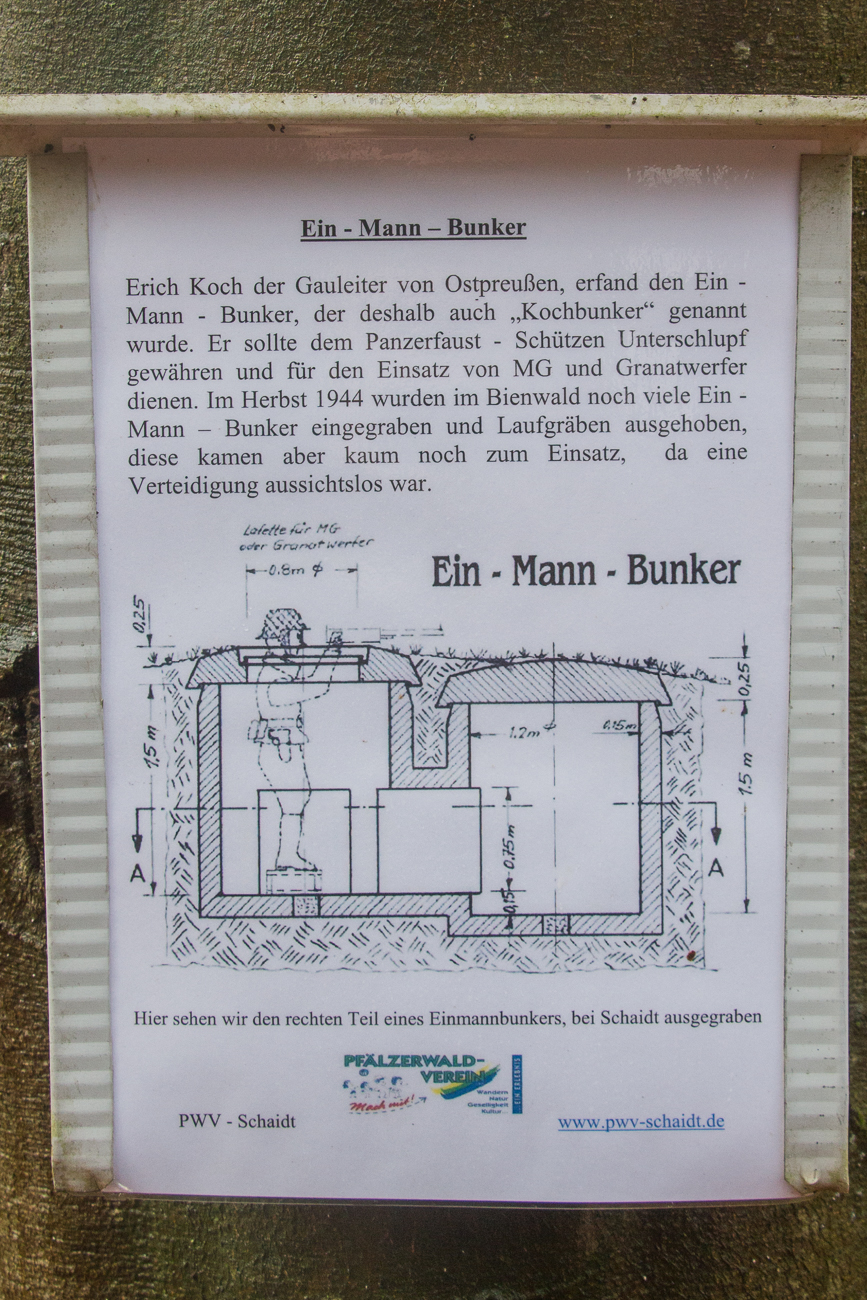 Erklärung zu den Einmannbunkern