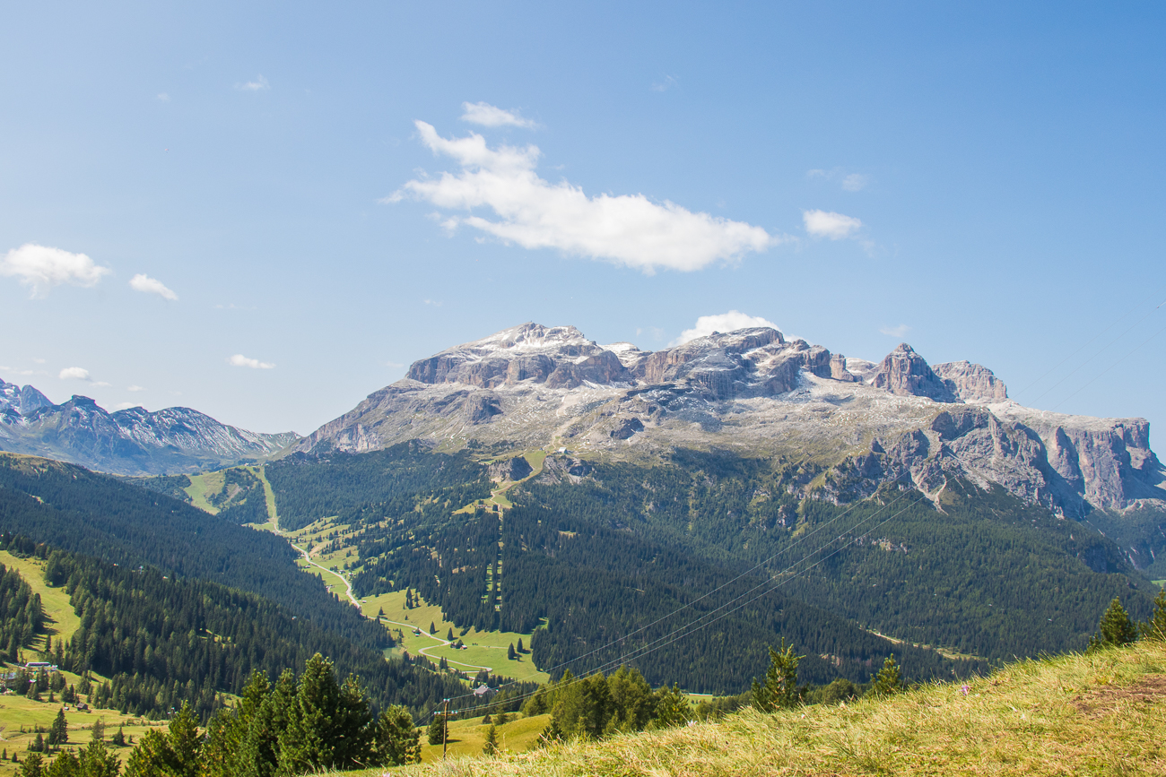 Blick zum Passo Campolongo