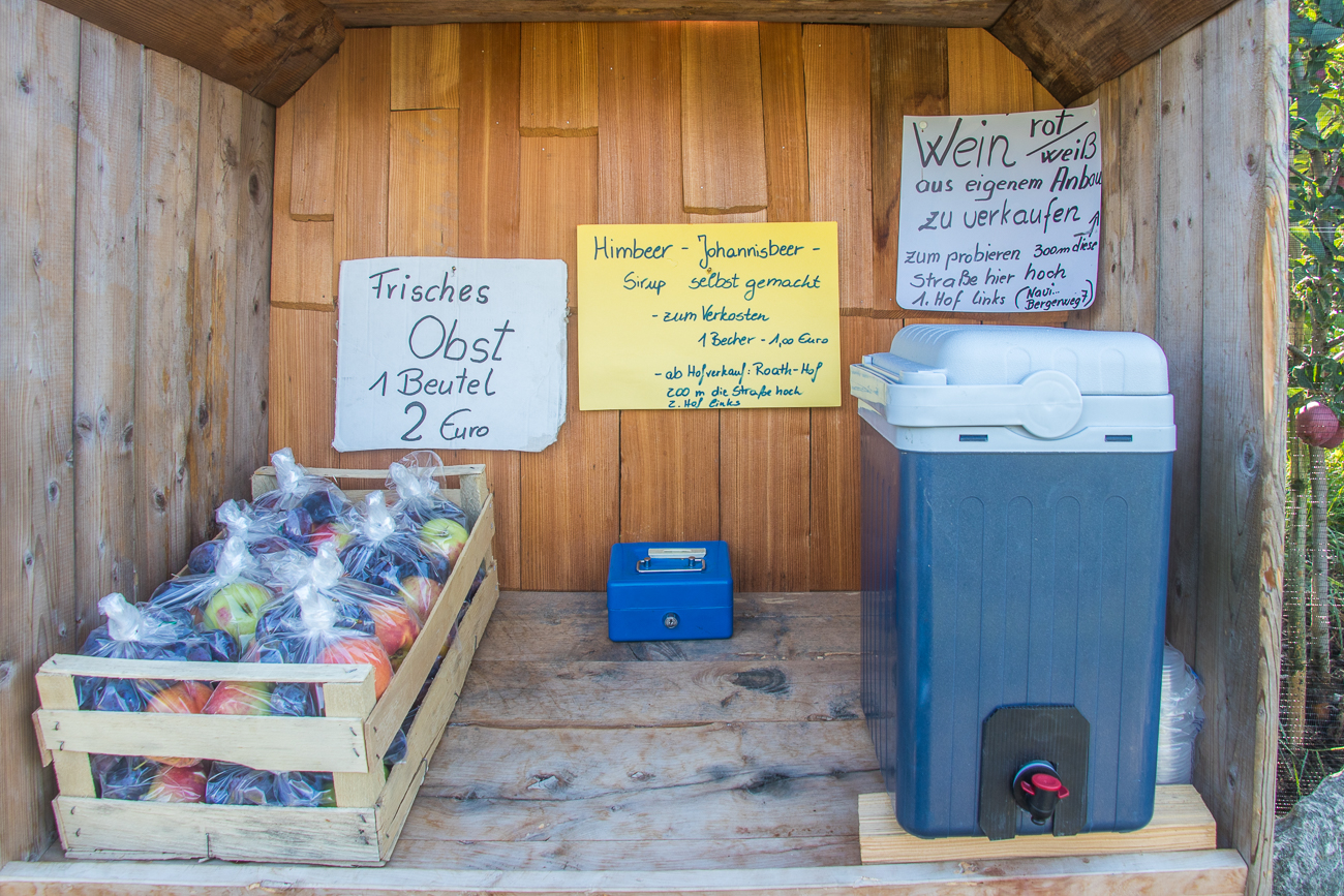 Hier kann man sich an Obst und S&auml;ften laben