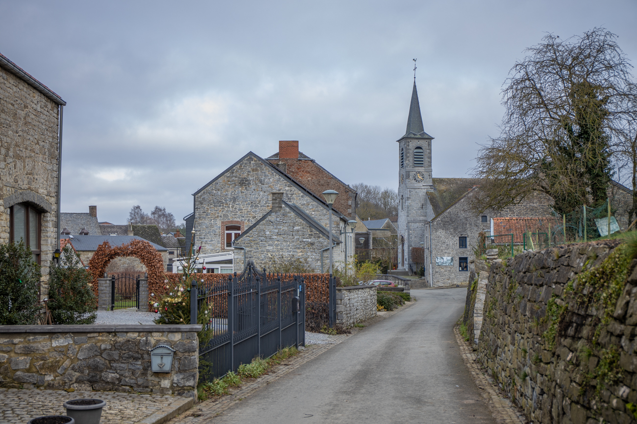 Start der Wanderung in Falaën