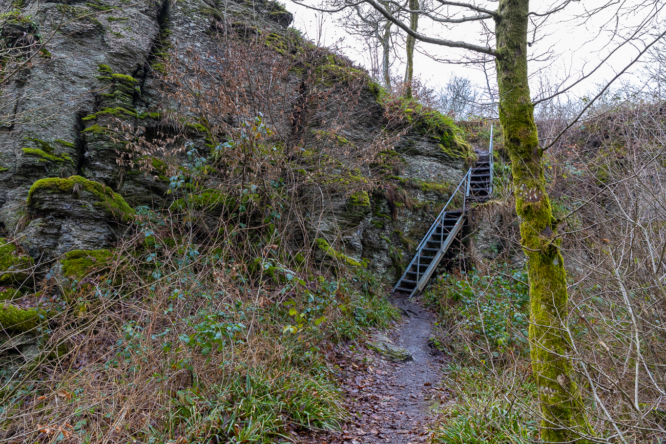 Treppen erleichtern den Aufstieg