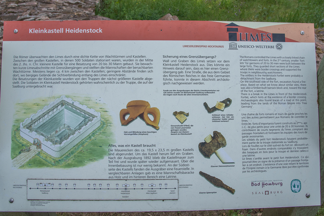 Erkl&auml;rung zum Kleinkastell Heidenstock