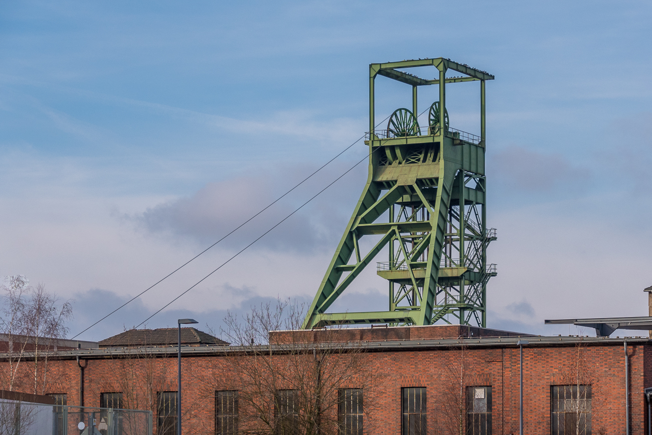 Alter F&ouml;rderturm an der Schachtanlage Reden
