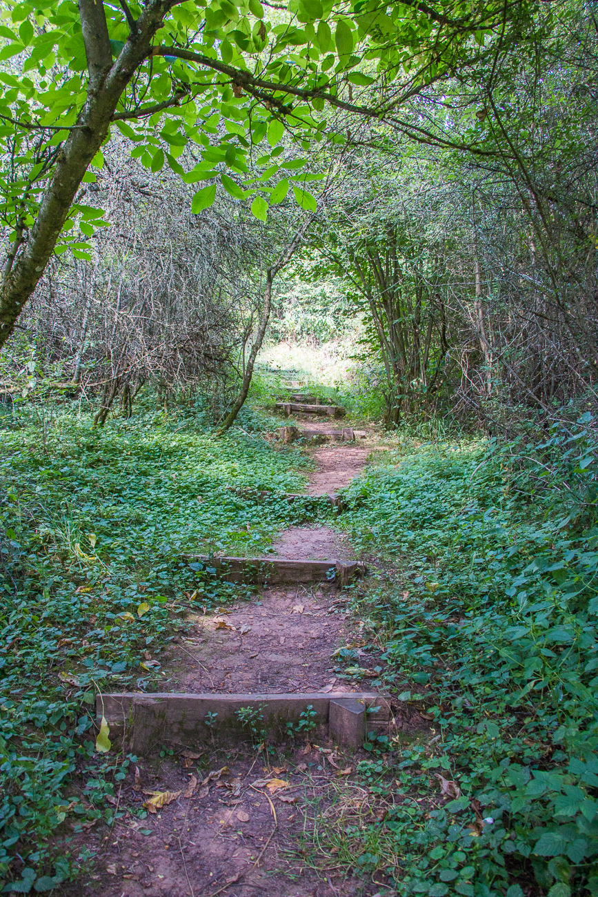 Nun geht es treppauf ...