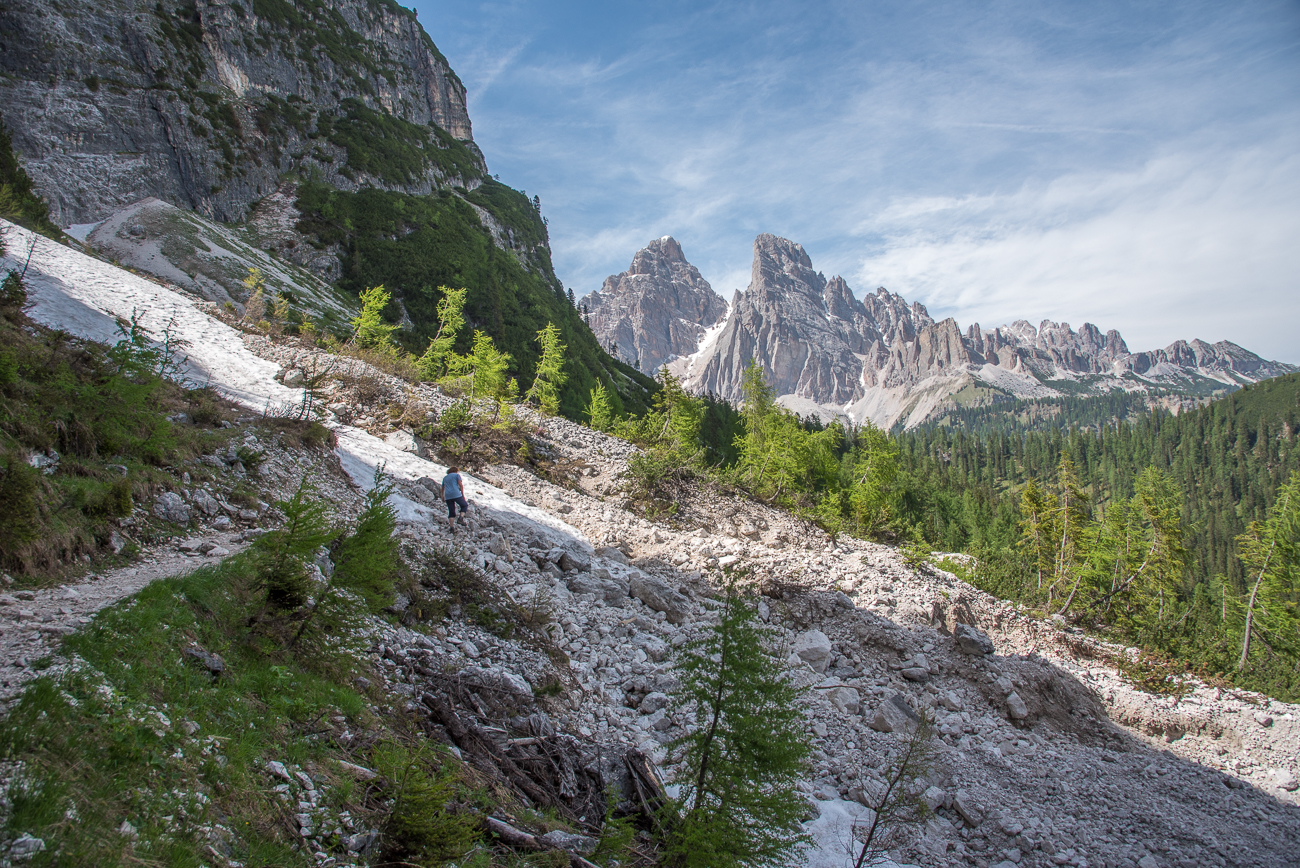 Wieder an einem der Schneefelder