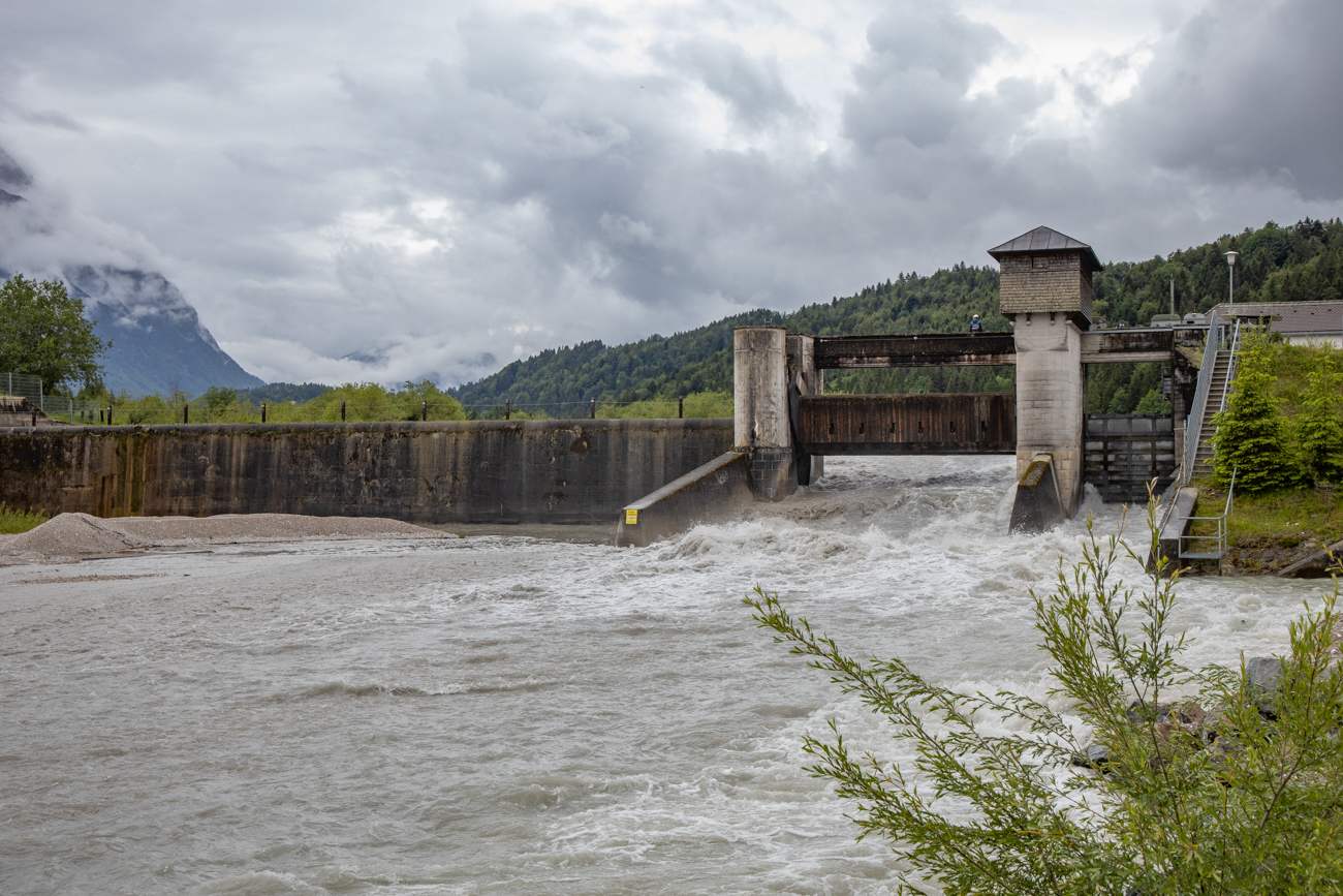 Das Stauwerk Kr&uuml;n ...