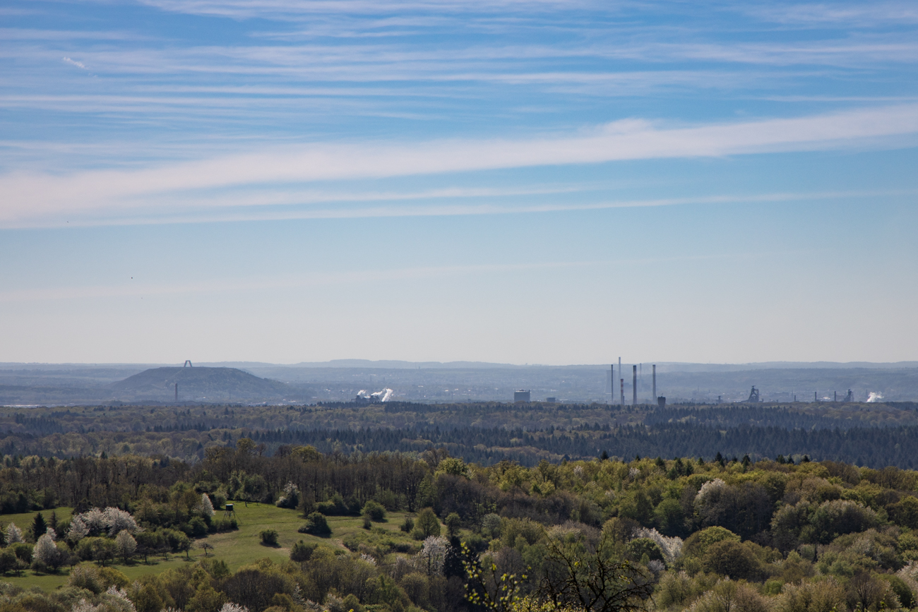Links das Saarpolygon, rechts die Dillinger H&uuml;tte
