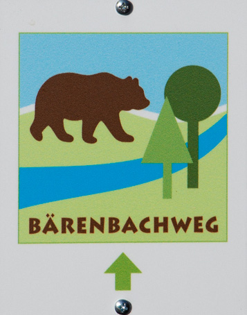 Kennzeichnung des B&auml;renbachwegs