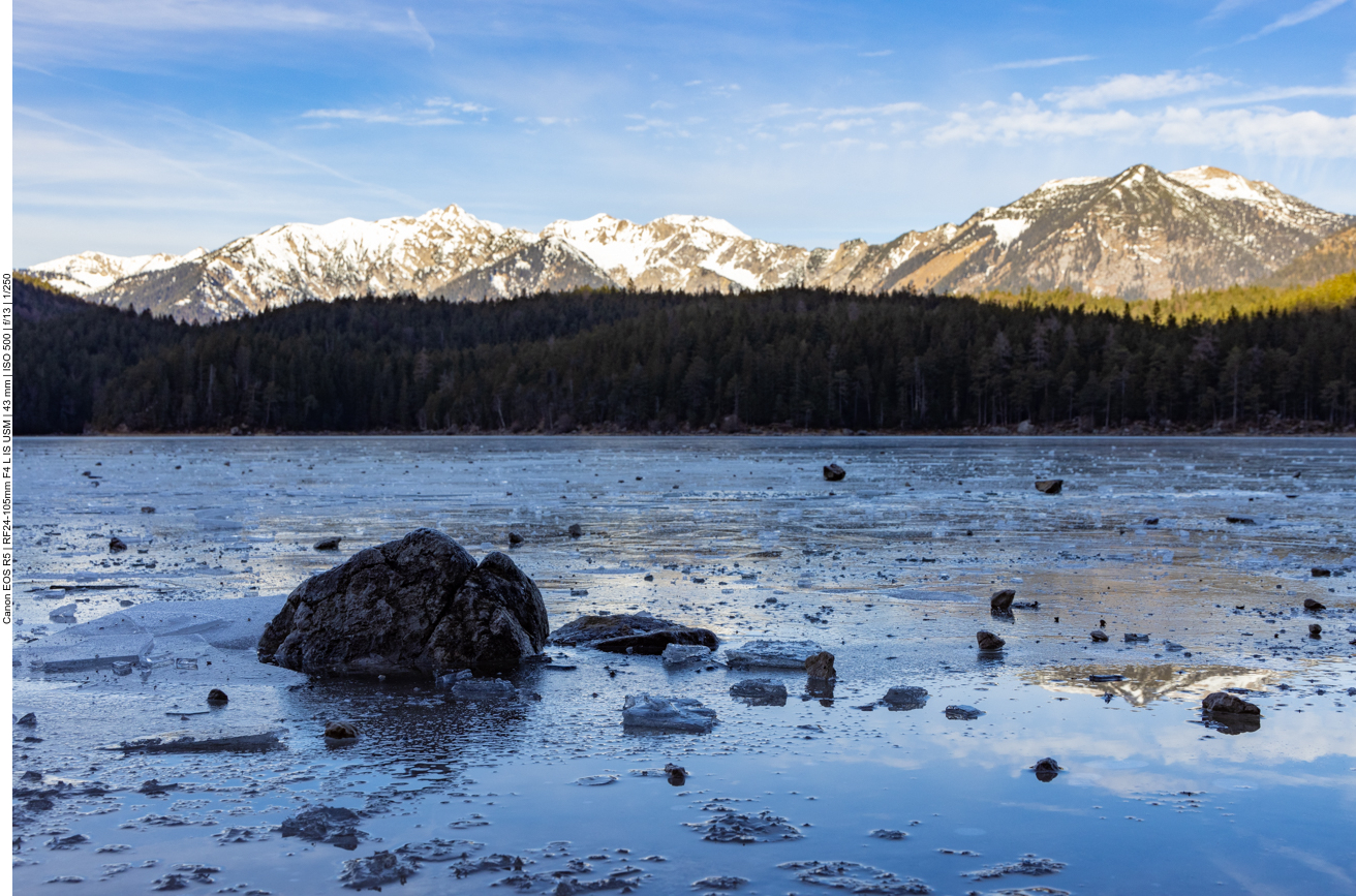 Der zugefrorene Eibsee