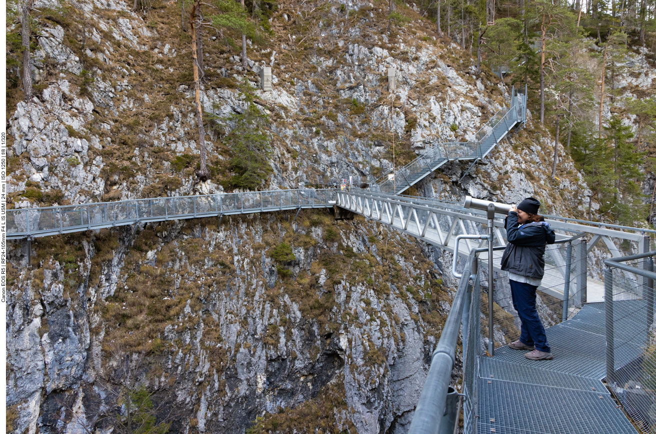 In der Klamm ist Schwindelfreiheit angesagt!