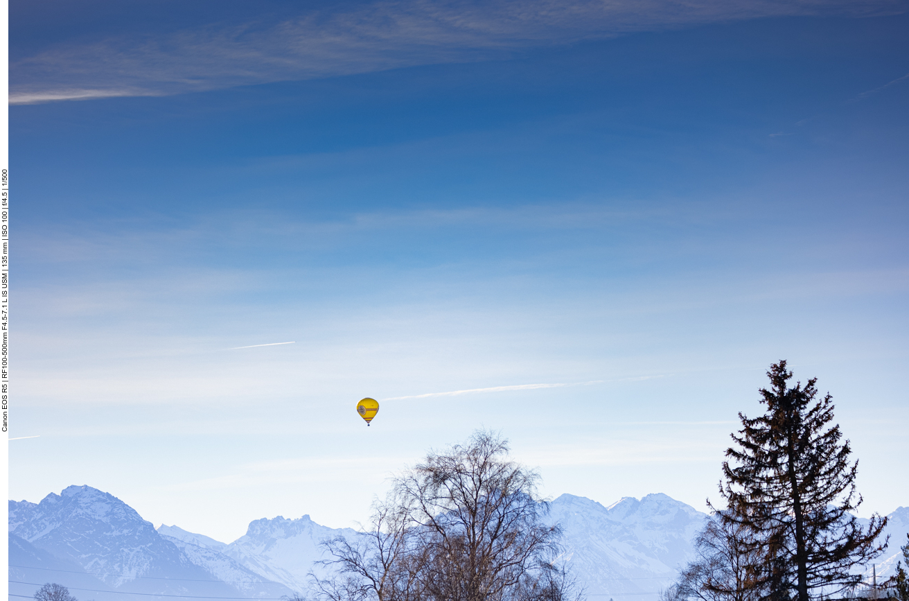 Aussicht auf einen Ballon