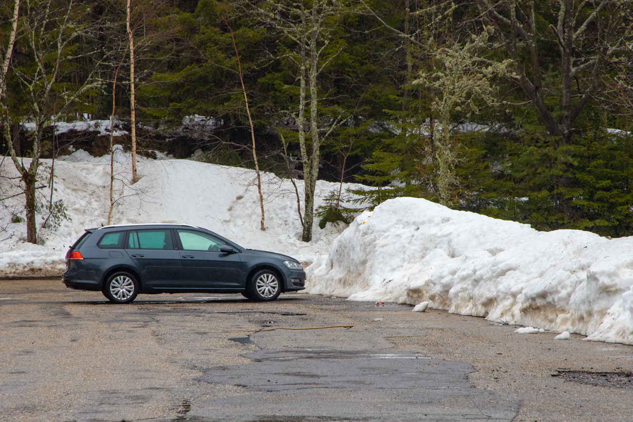 Einsamer Parkplatz in Kaltenbronn