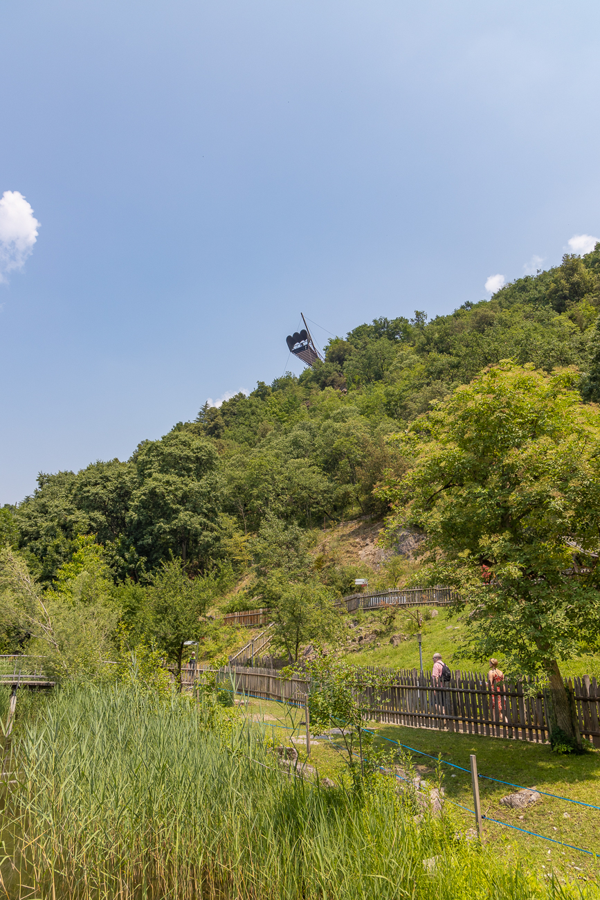 Der luftige Ausblick von unten