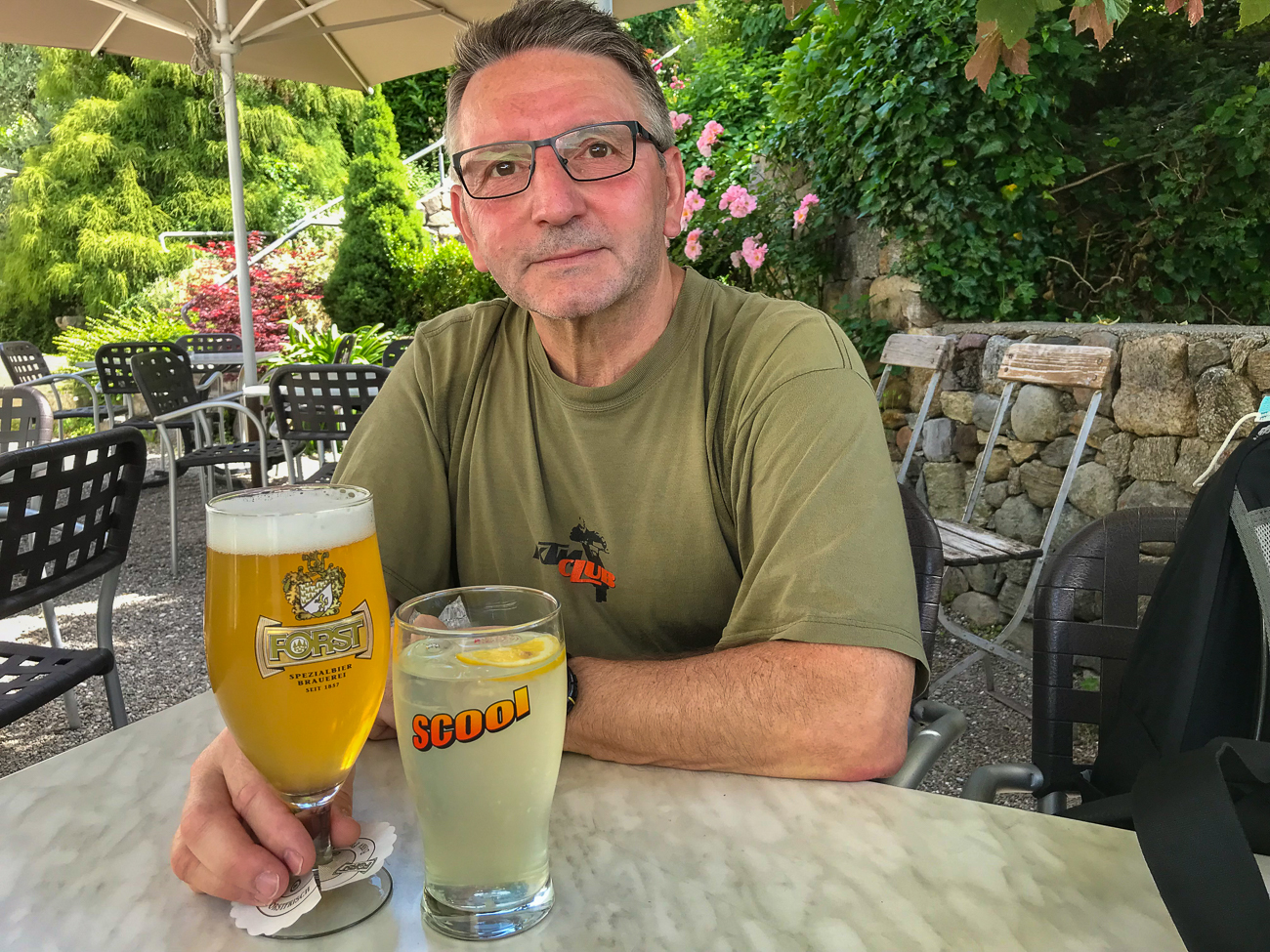 Die Anstrengung (es war sehr heiß) ist mir ins Gesicht geschrieben ;-)