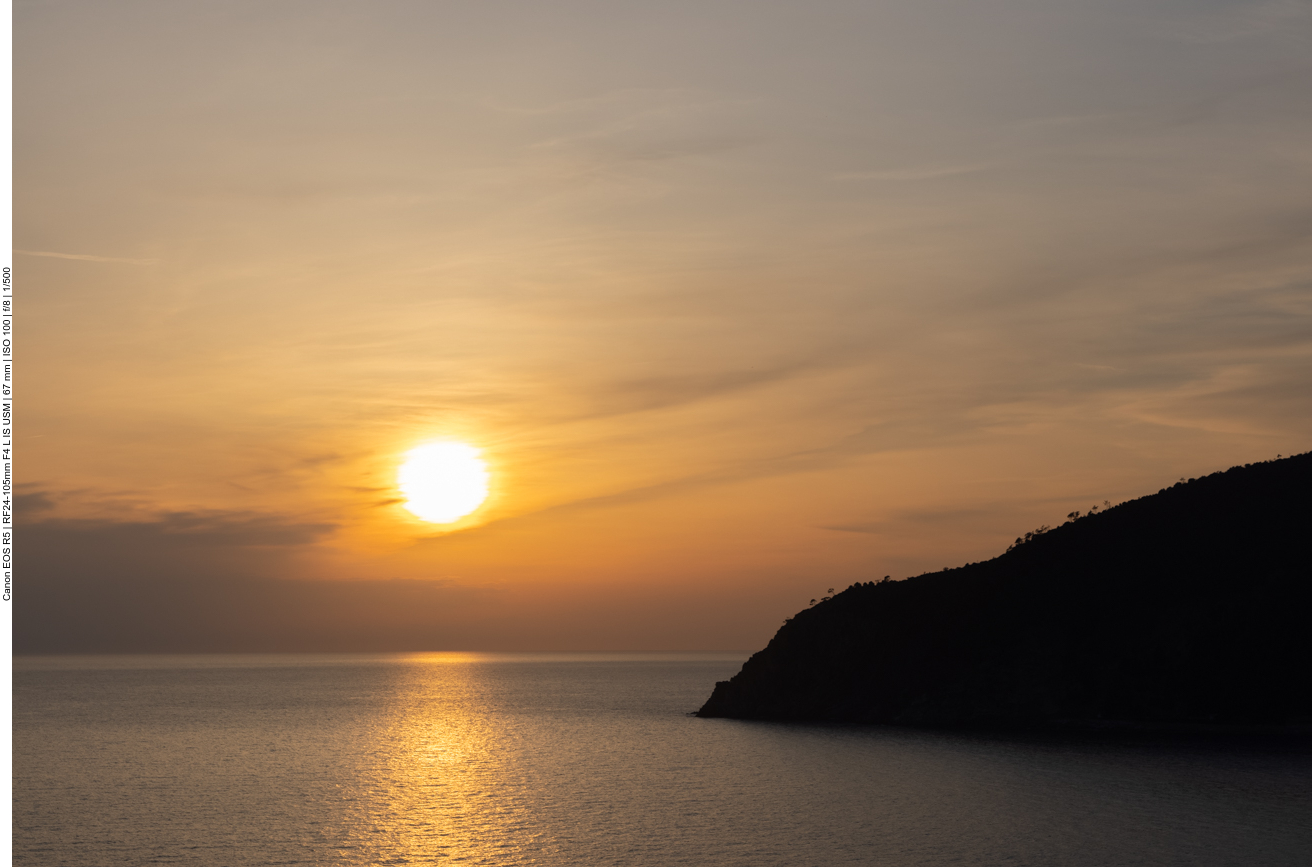 Sonnenuntergang über der Riviera