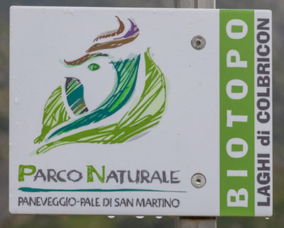 Kennzeichnung des Wanderwegs "Laghi di Colbricon"