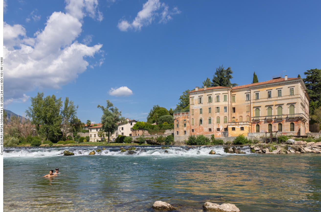 Im kühlen Wasser der Brenta kann man sich erfrischen