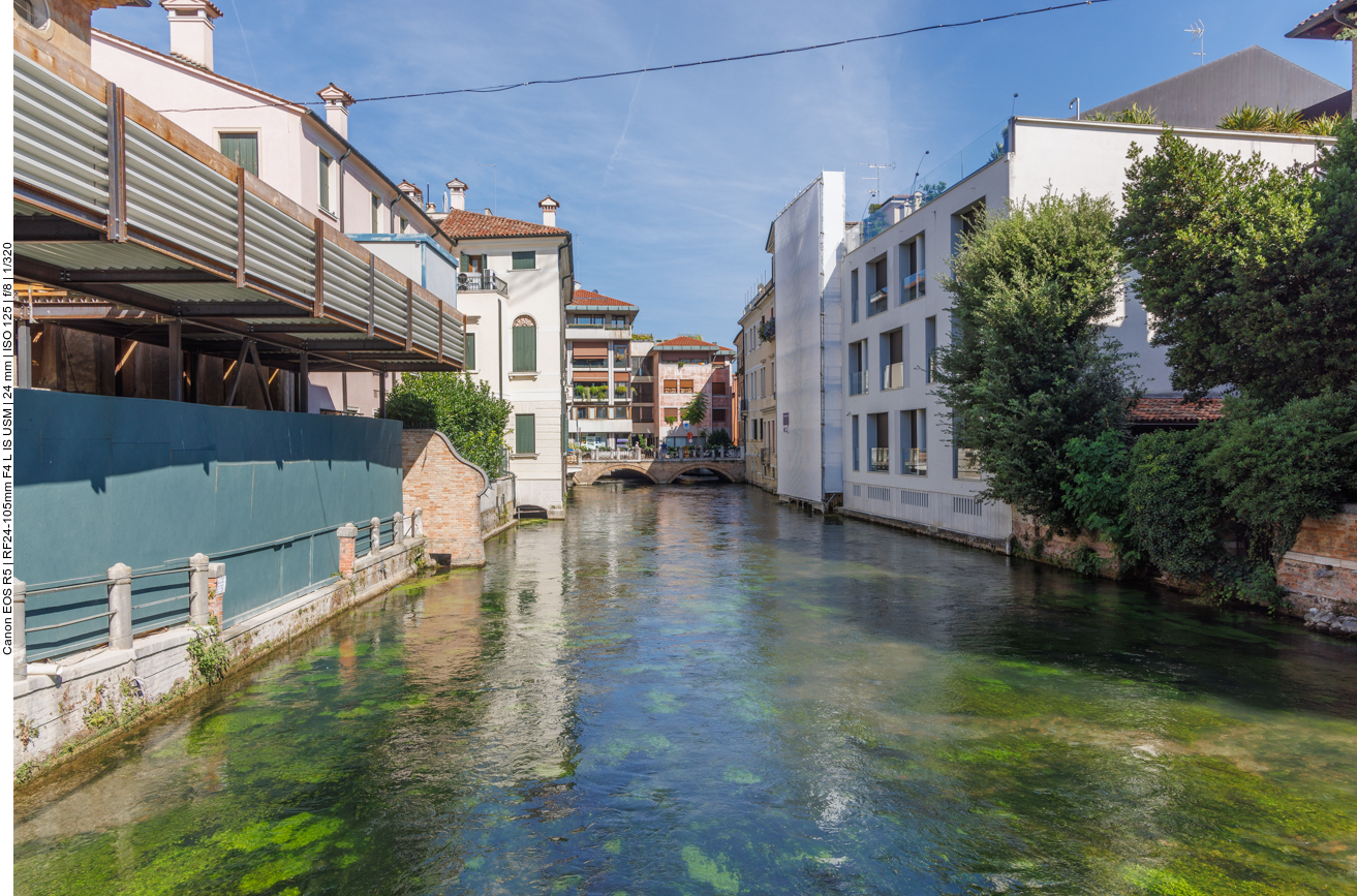 Mehrere Arme der Fl&uuml;sse Sile und Botteniga flie&szlig;en durch die Stadt und schaffen so eine einzigartige Atmosph&auml;re