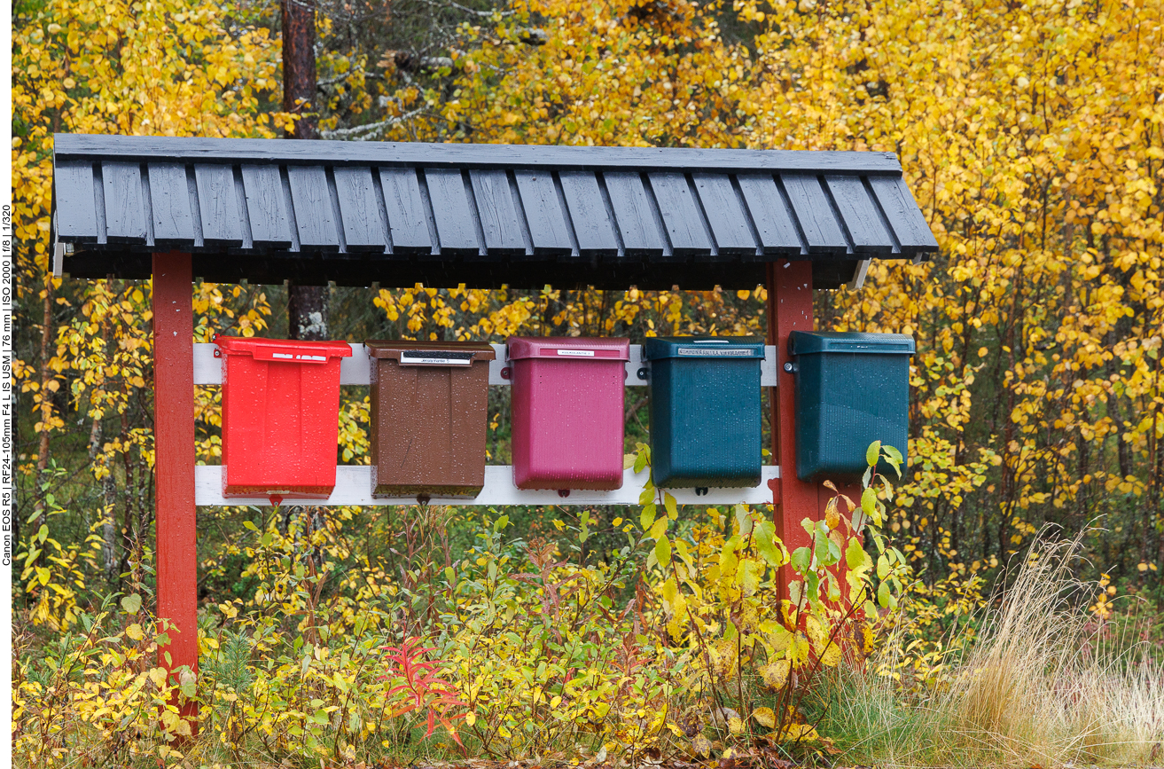 Anfahrt zur Wanderung: Briefkastenparade