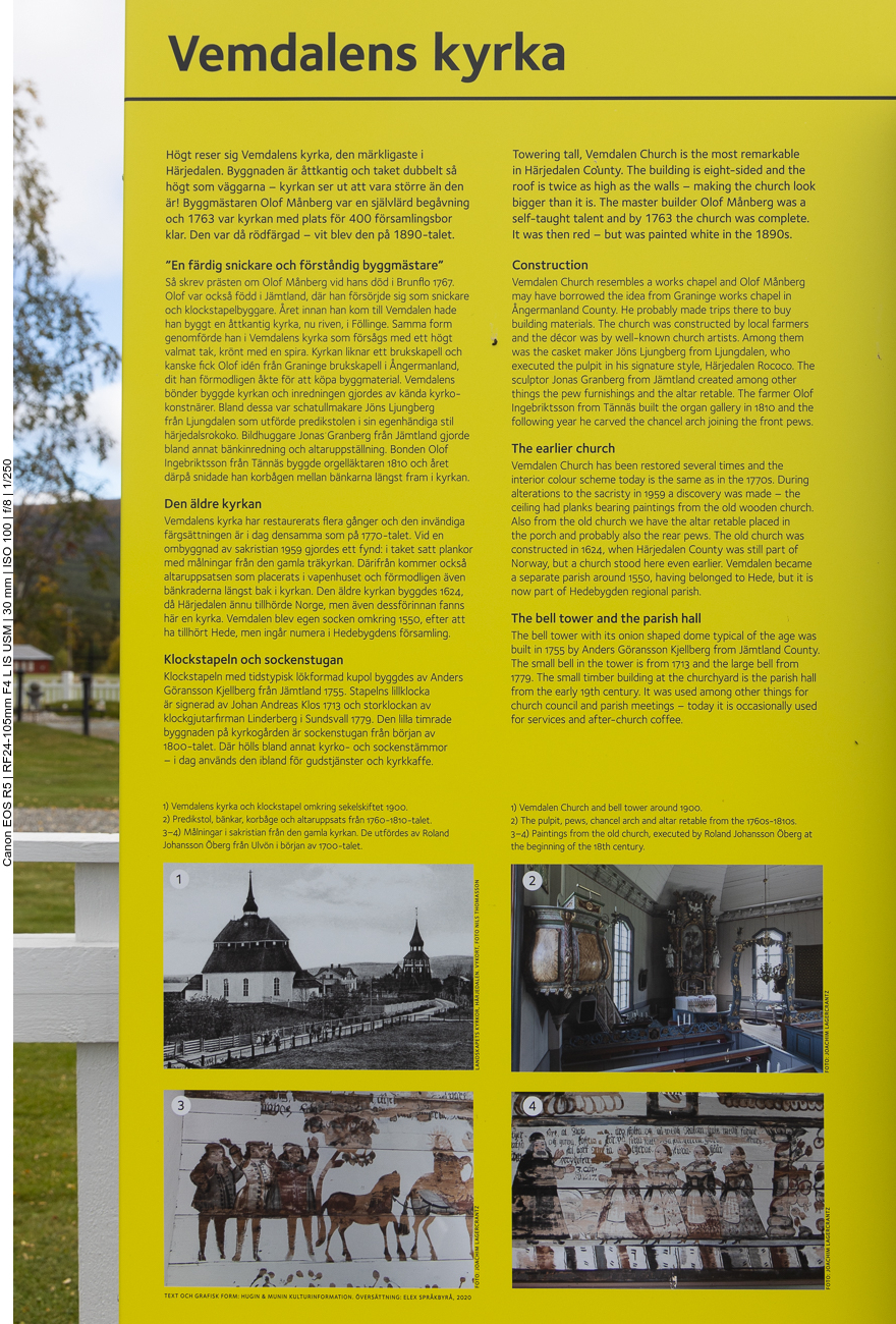 Infos zur Vemdalens Kyrka