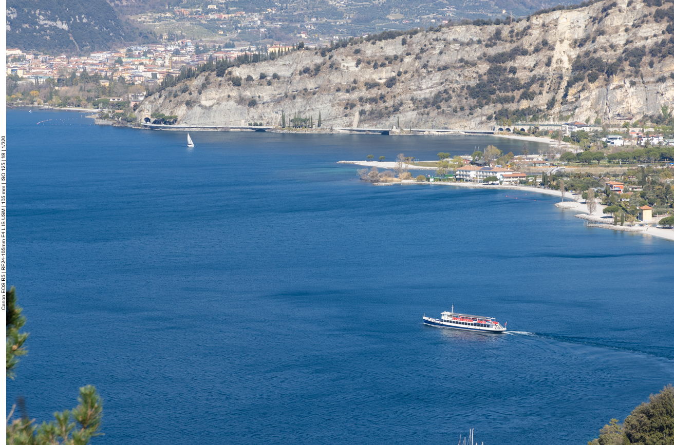 Die F&auml;hre von Torbole nach Riva oder Limone