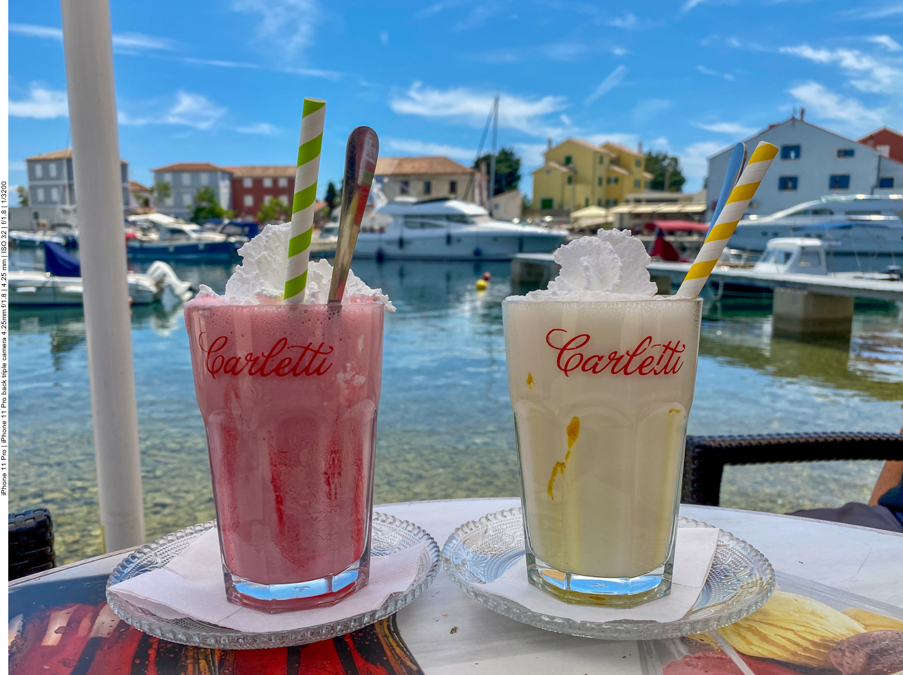 Milkshakes am Hafen