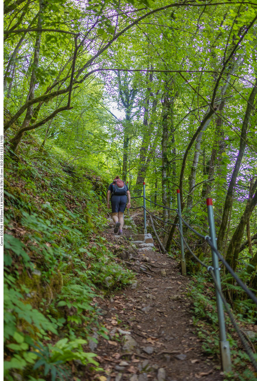Nun geht es lange steil hinauf :-(