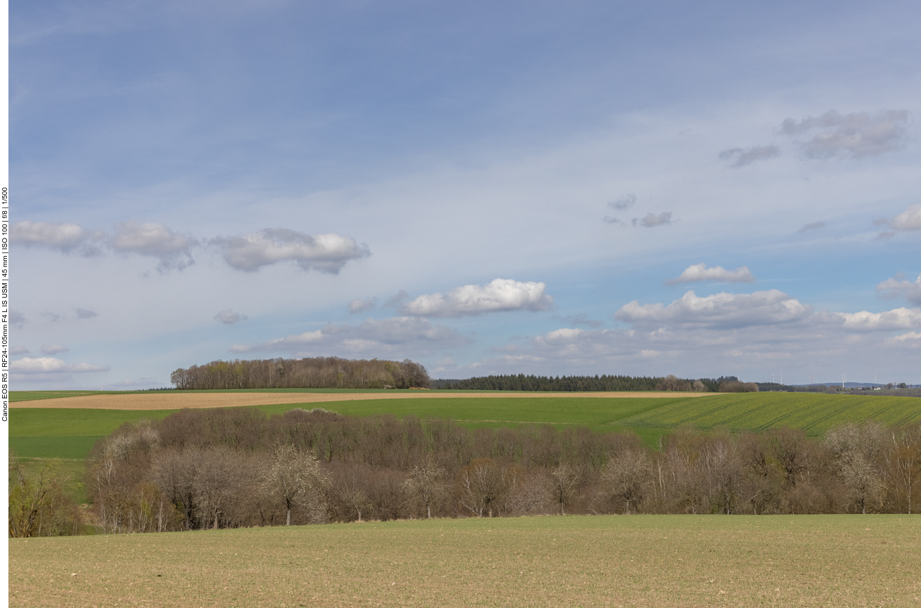 Landschaft bis zum Horizont